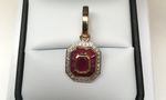 NATURAL RUBY AND DIAMOND PENDANT CJ1728