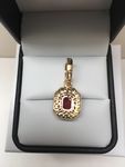 NATURAL RUBY AND DIAMOND PENDANT CJ1728