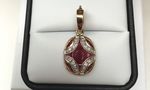 NATURAL RUBY AND DIAMOND PENDANT CJP772