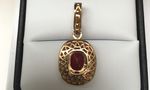 NATURAL RUBY AND DIAMOND PENDANT CJP772