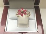 NATURAL RUBY AND DIAMOND RING DGDR1673
