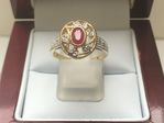NATURAL RUBY AND DIAMOND RING DGDR3047