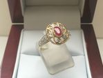 NATURAL RUBY AND DIAMOND RING DGDR3047