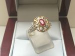 NATURAL RUBY AND DIAMOND RING DGDR3047