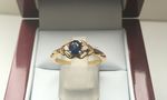 NATURAL SAPPHIRE AND DIAMOND RING 9 CARAT  DDR680