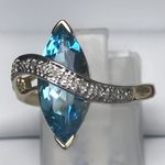 NATURAL TOPAZ & DIAMOND RING DGR1919