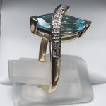 NATURAL TOPAZ and DIAMOND RING DGR1919