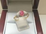 NATURAL rUBY AND DIAMOND RING DGDR1348