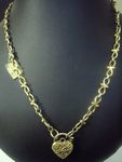 Necklace Figure 8 Link + Filligree heart 9 Carat yellow gold G D 11236 
