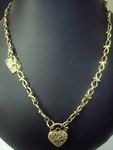 Necklace Figure 8 Link & Filligree heart 9 Carat yellow gold G-D 11/23/6 