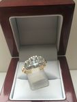 SOLID 18 CARAT AQUAMARINE RING AWCJR1554AY