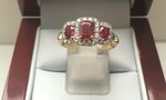 SOLID 18 CARAT NATURAL RUBY AND DIAMONG RING AWGJR155ARY