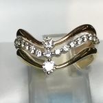 SOLID 18 CARAT THREE TONE  54 POINTS DIAMOND RING RTR08271 