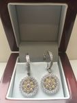 SOLID 18 CARAT WHITE AND YELLOW DIAMOND EARRING NJERL1604453