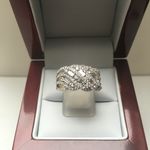 SOLID 18 CARAT WHITE GOLD DIAMOND RING KEYR210 91 