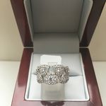 SOLID 18 CARAT WHITE GOLD DIAMOND RING RTR15515/W