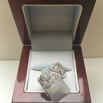 SOLID 18 CARAT WHITE GOLD DIAMOND RING RTR15515W