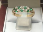 SOLID 18 CARAT YELLOW GOLD EMERALD RING RTR158E