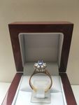 SOLID 9 CARAT CEYLON SAPPHIRE and DIAMOND RING DD10447