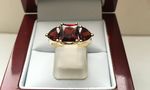 SOLID 9 CARAT GARNET RING DGDR3191