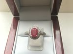 SOLID 9 CARAT GOLD NATURAL RUBY AND DIAMOND RING DGDR2544