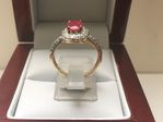 SOLID 9 CARAT GOLD NATURAL RUBY AND DIAMOND RING DGDR2544