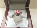 SOLID 9 CARAT GOLD NATURAL RUBY AND DIAMOND RING DGDR2544