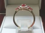 SOLID 9 CARAT GOLD RUBY AND DIAMOND RING RT5R16583R