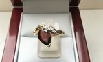 SOLID 9 CARAT NATURAL GARNET PEAR SHAPE DGDR5028