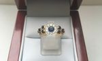 SOLID 9 CARAT SAPPHIRE AND DIAMOND RING CJR1707