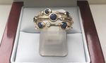 SOLID 9 CARAT SAPPHIRE AND DIAMOND RING RT165325