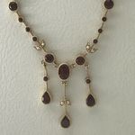 9 CARAT YELLOW GOLD CHAIN WITH GARNET AND PEARL CJN265A