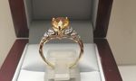 SOLID 9 CARAT YELLOW GOLD CITRINE RING DGDR2523