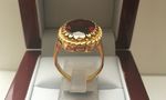 SOLID 9 CARAT YELLOW GOLD GARNET DDR947