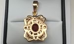 SOLID 9 CARAT YELLOW GOLD GARNET PENDANT CJ PNL