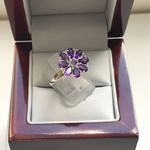 SOLID SILVER AMETHYST RING AGR2100502