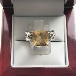 SOLID SILVER CITRINE RING AGR2124704