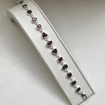 SOLID SILVER GARNET BRACELET AGBR20015434