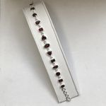 SOLID SILVER GARNET BRACELET AGBR20015434