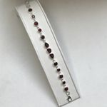 SOLID SILVER GARNET BRACELET AGBR2043101