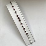 SOLID SILVER GARNET BRACELET AGBR2043101