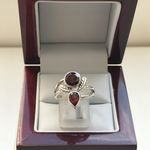 SOLID SILVER GARNET RING AGR2055310