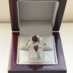 SOLID SILVER GARNET RING AGR2055310