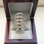 SOLID SILVER GARNET RING AGR2055310