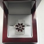 SOLID SILVER GARNET RING AGR2100506