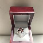 SOLID SILVER GARNET RING AGR2100506