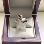 SOLID SILVER GARNET RING AGR2112504