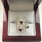 SOLID SILVER GARNET RING AGR2114003