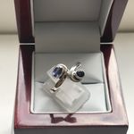 SOLID SILVER IOLITE RING AGR21125