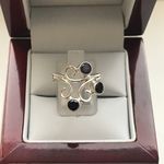 SOLID SILVER IOLITE RING AGR2114007